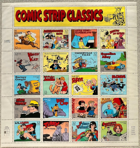 1995 Classic Collection, Comic Strip Classics, Sheet of 20/32-cent