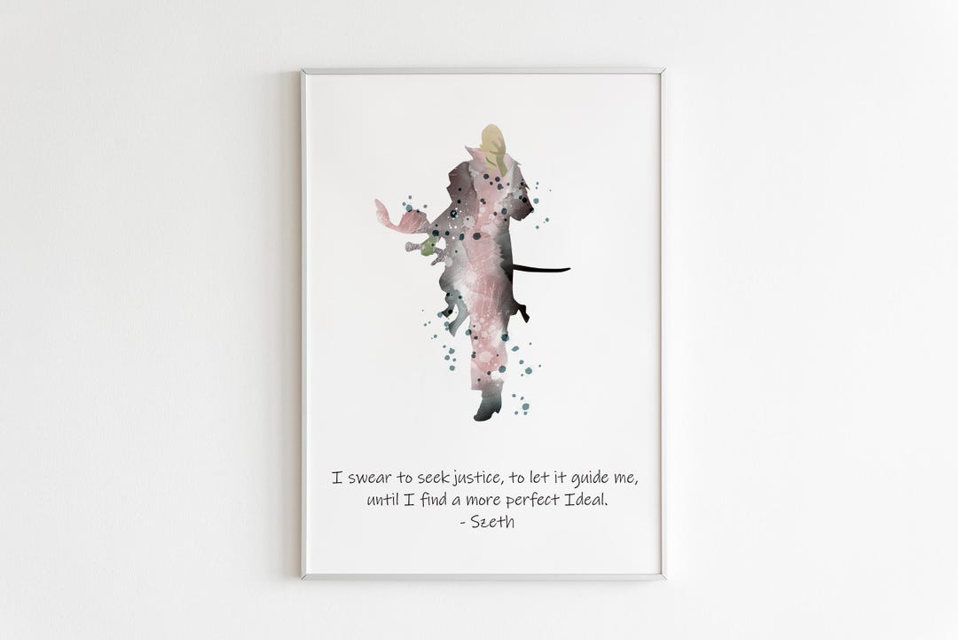 Szeth POSTER II: Stormlight Archive Watercolor Art, Fandom Wall Print ...