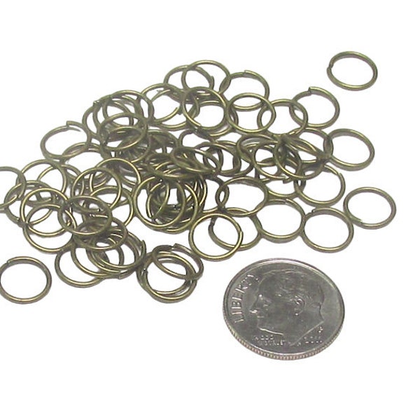 Antique Bronze Jump Rings 8mm X 0.7mm / Unsoldered 8mm Jump Rings