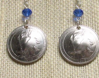 State Quarter Earrings - South Dakota 2013 / On Sale!