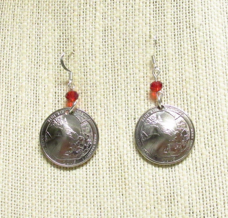 State Quarter Earrings 2015 North Carolina ON SALE Etsy