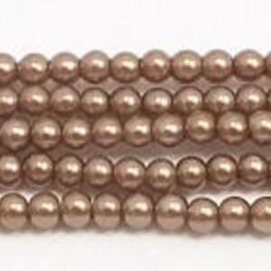 3mm Bronze Glass Pearls / Grade AAA 3mm Bronze glass pearls image 1