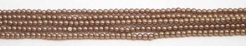 3mm Bronze Glass Pearls / Grade AAA 3mm Bronze glass pearls image 1