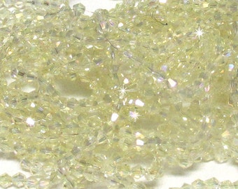 3x4mm Citrine AB Faceted Crystal Rondelle Beads (50)