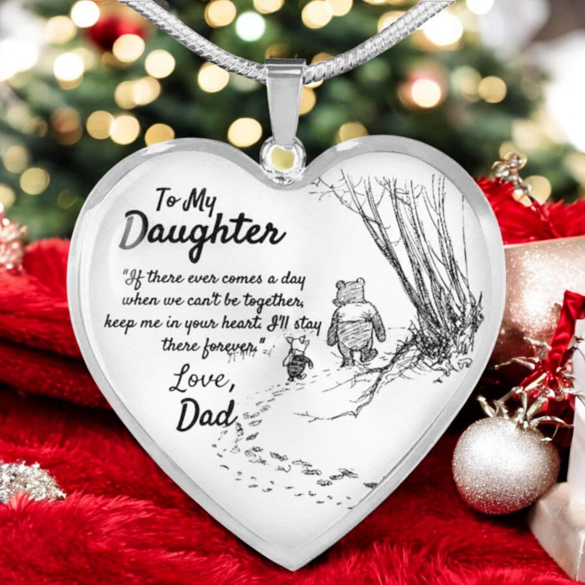 Engraved Message to Daughter on Necklace