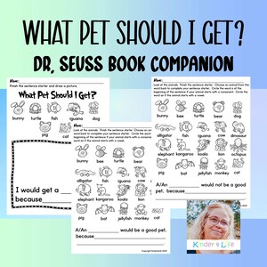 Welches Haustier soll ich bekommen? Dr. Seuss Book Companion / Lesen Sie in Amerika Woche