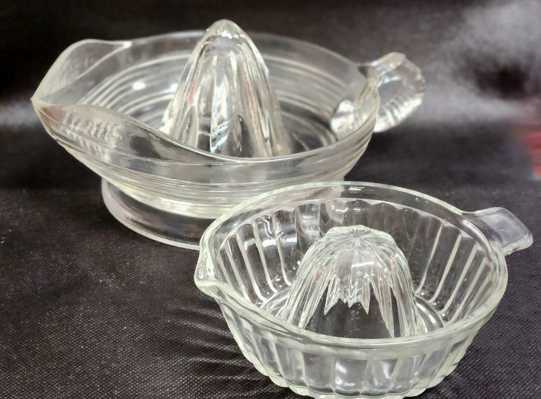 Vintage Clear Depression Glass Juicer Hand Glass Juicer Bowl Etsy