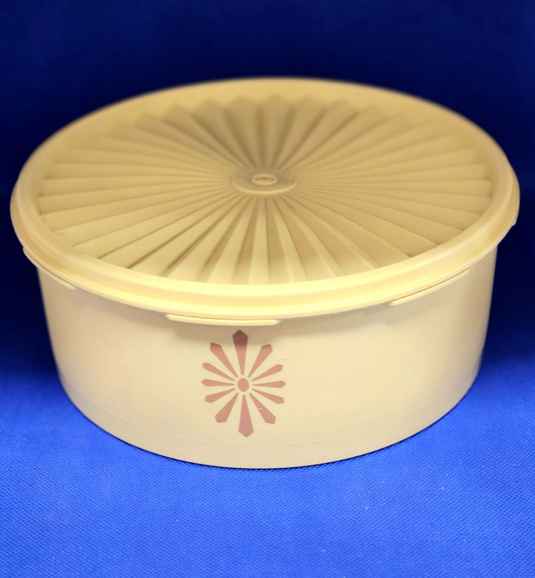 Vintage Tupperware Storage Container Starburst Snap on Lid Etsy