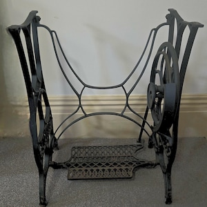 Antique Eldredge Mfg Co. Sewing Machine Treadle | Cast Iron Base | Vintage Home Decor | Rustic Industrial Table Base