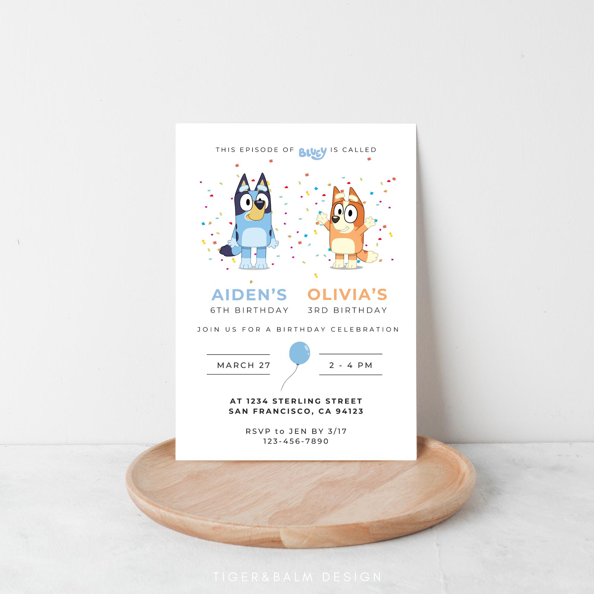 Bluey Canva Invitation Template