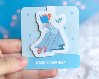 Cinderella Inspired Magnetic Bookmark | Book Lovers Gift | Cute Bookmark | Page Marker | Disney Inspired Bookmark | Notebook Bookmark