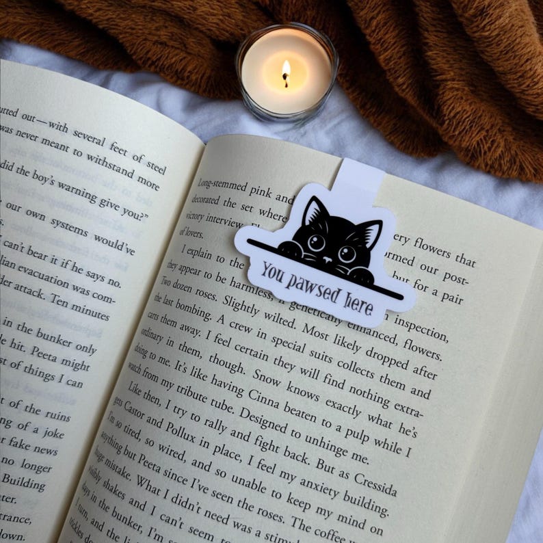 Cat Magnetic Bookmark | Cute Bookmark | Gift For Cat Lover | Cat Notebook Bookmark image 2