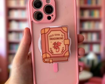 Veldgids voor Dragonkind Kindle Grip | Telefoongreep fantasieboek | Cadeau drakenliefhebber | Bookish-telefoonaccessoire | Telefoongreep vierde vleugel
