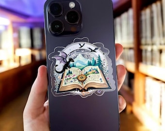 Funda para Kindle Dragon Fantasy Storybook / Funda para teléfono MagSafe / Funda para Kindle MagSafe / Accesorio para Kindle / Regalo para amantes de los libros