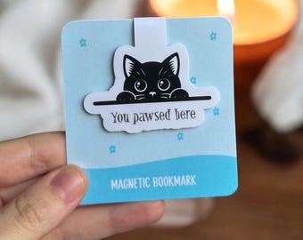 Cat Magnetic Bookmark | Cute Bookmark | Gift For Cat Lover | Cat Notebook Bookmark