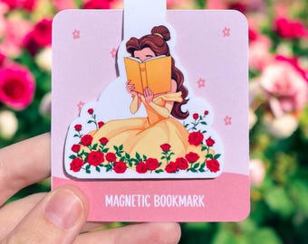 Belle Magnetic Bookmark | Book Lovers Gift | Cute Bookmark | Page Marker | Bookish Gift | Book Lover | Notebook Bookmark