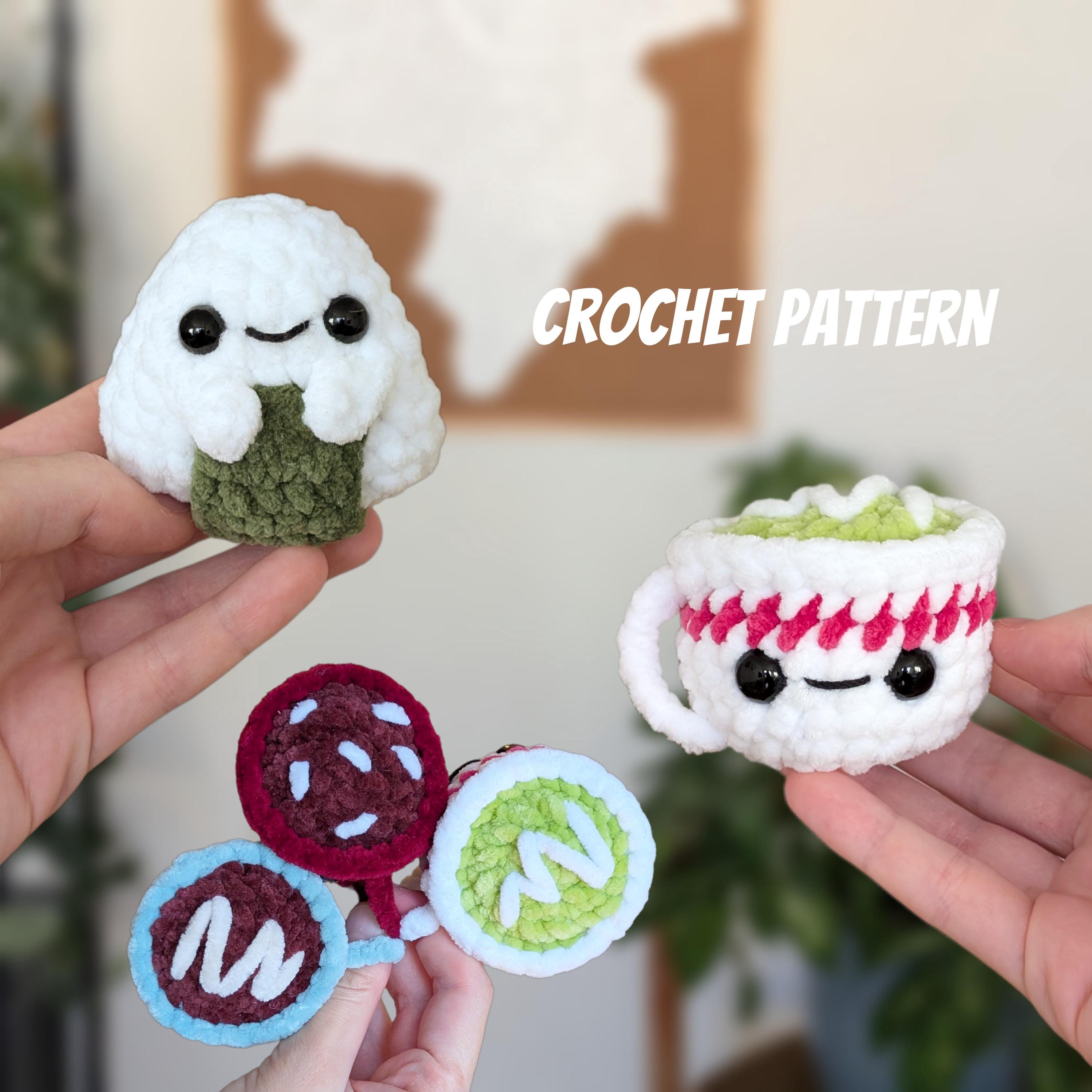 Japan Pocket Pals - Onigiri - Matcha Latte - Amigurumi - Crochet