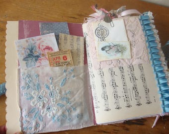 Vintage style Junk Journal, mixed media art book