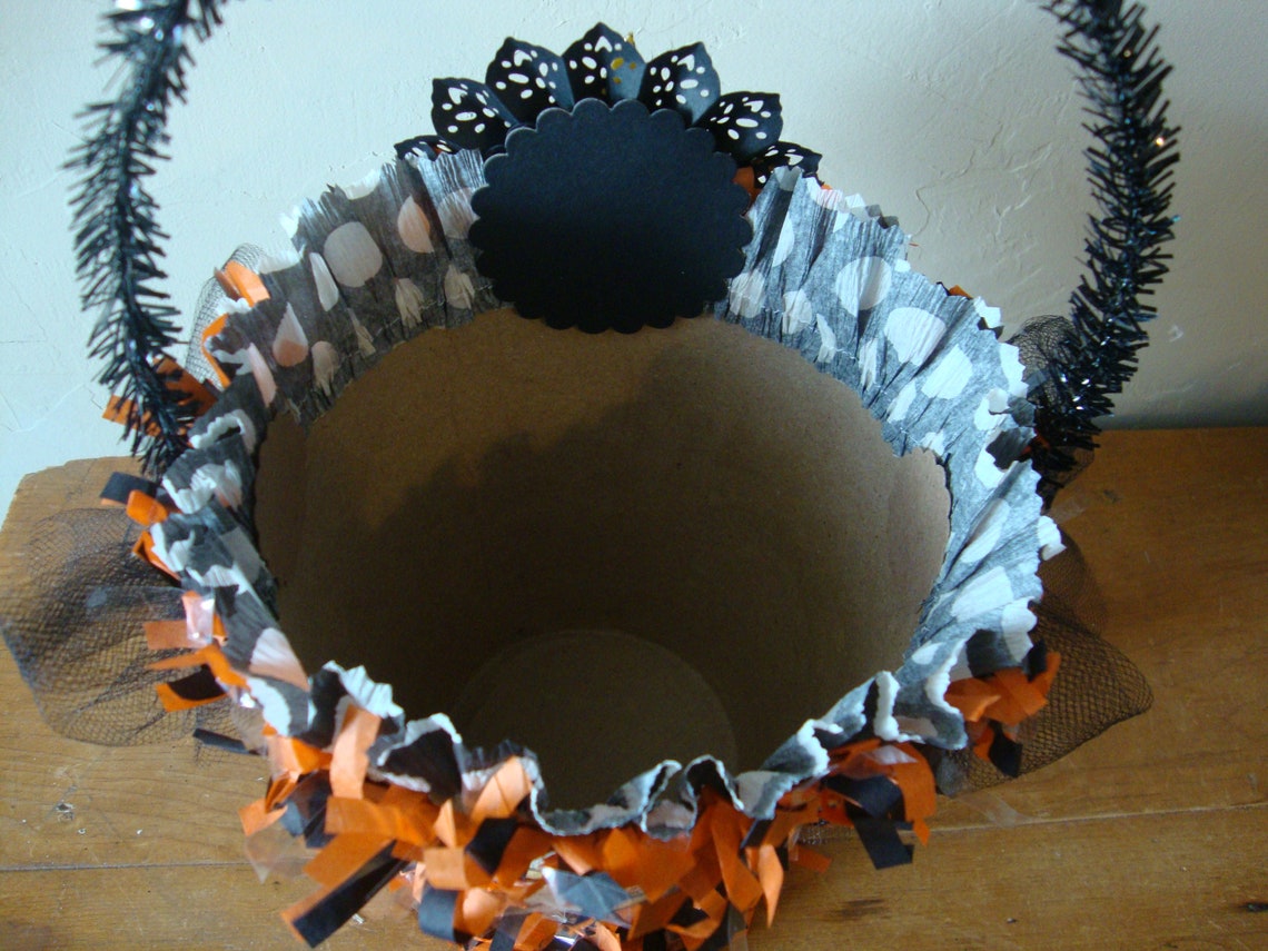 Halloween candy container Vintage style gift basket paper Etsy