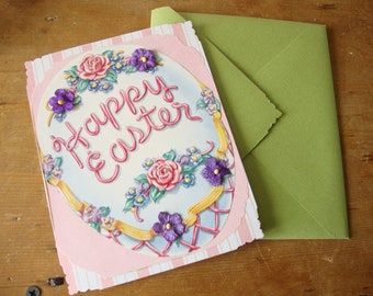 Vintage style Easter card, upcycled gifts, Happy Easter card, Victorian style greeting card, gifts for her