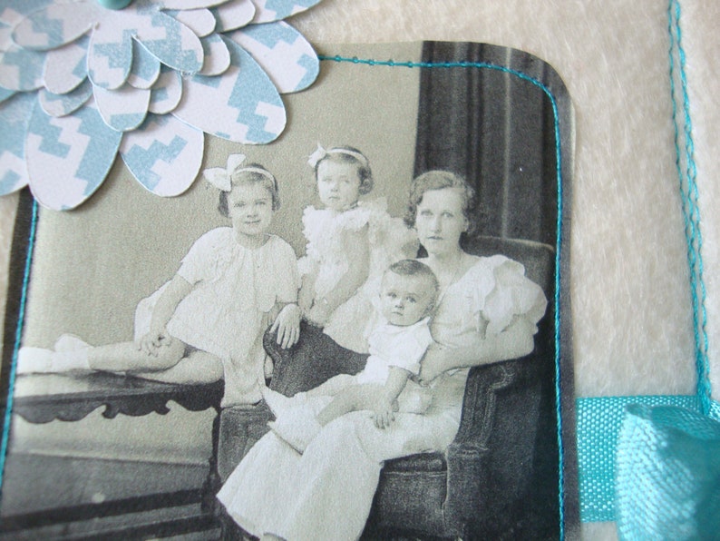 Mother's Day card, greeting card, gift for mom, Vintage photo cards, mixed media, assemblage card, gifts under 10 image 4