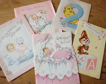 Efemérides vintage, tarjetas de felicitación Vintage Baby, tarjetas de felicitación vintage, artículos para manualidades, artículos para manualidades en papel, anuncios de bebés