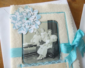 Mother's Day card, greeting card, gift for mom, Vintage photo cards, mixed media, assemblage card, gifts under 10