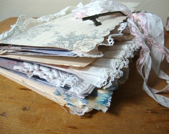 Junk journal, vintage wallpaper journal, art book, vintage ephemera, handmade journal, notebook, mixed media art, paper crafting, scrapbook