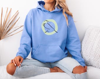 Crow Hoodie Raven Sweatshirt Bird Hoodie Crowcore Linocut Shirt