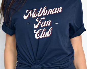 Mothman Fan Club Shirt, Funny Cryptid Tee, Mothman Graphic T-Shirt, Weirdcore Monster Gift, Urban Legend Gift