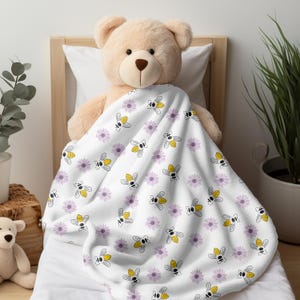 Bee Blanket Microfiber Bee Lover Blanket Bumblebee Baby Plush Blanket Blanket Honey Bee Blanket Cottagecore Decor Cute Bee Pattern Print