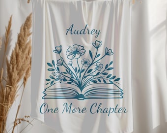 Custom Book Blanket Bookish Blanket Gift Reading Blanket Library Gift for Book Lover Favorite Book Blanket Mushroom Book Microfiber Blanket