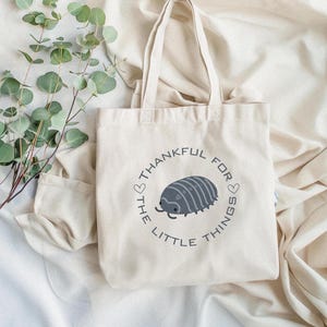 Insect Bug Tote Isopod Gift under 25 Roly Poly Pill Bug Gift Cute Little Thing Library Bag Bug Core Gratitude Shoulder Bag Insect Core Lover