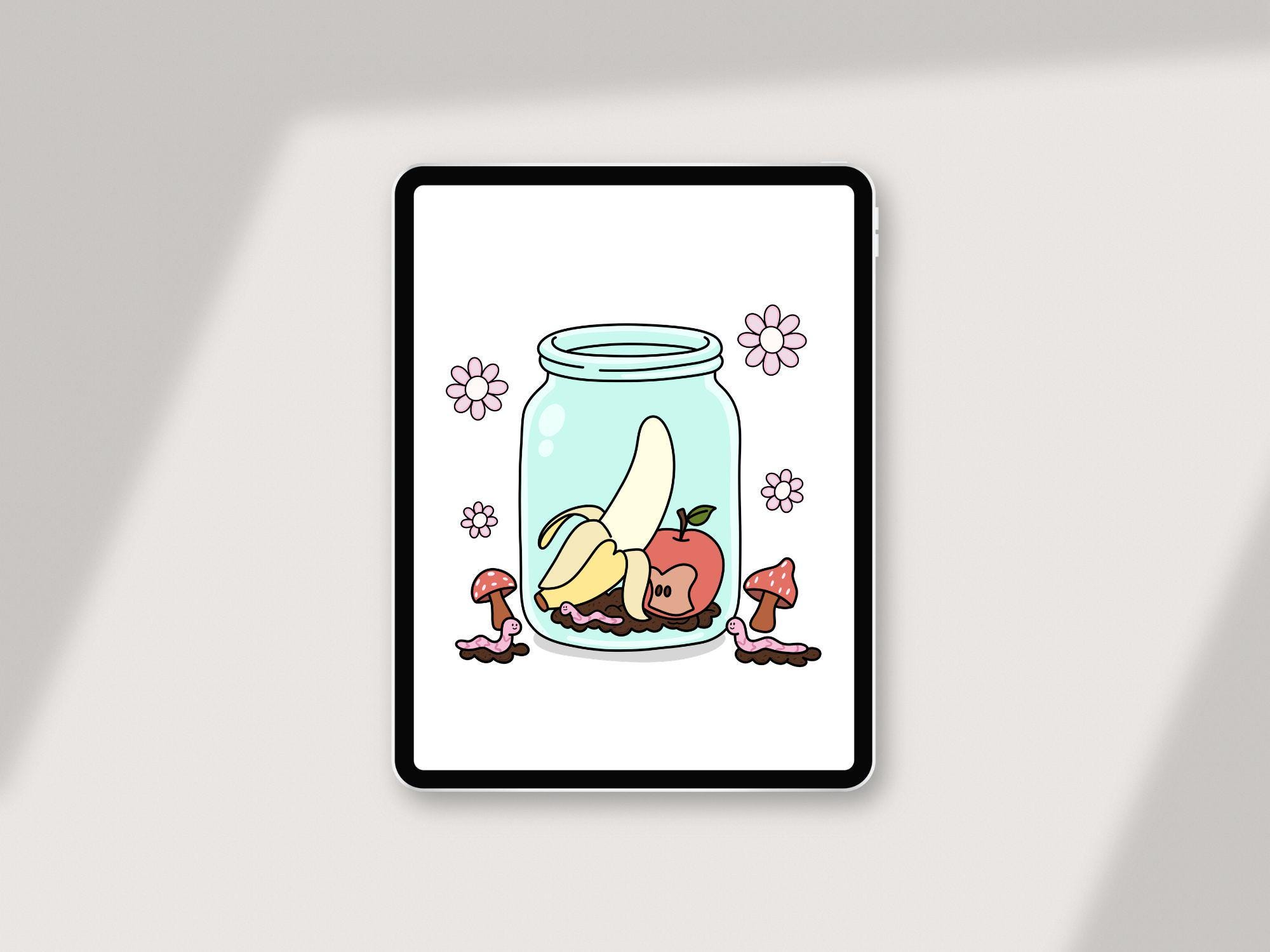 Cute Composter Cute Compost Jar PNG, Whimsical Eco Friendly Clipart, Cottagecore ...