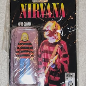 Figurine personnalisée Kurt Cobain ~ Hommage au Nirvana Grunge Rock ~ Fan Art sur carte à collectionner pour exposition