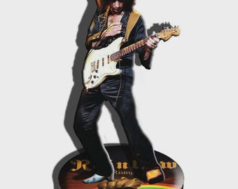 Ritchie Blackmore (Rainbow) Figura in legno II – MDF da 20 cm / Leggenda della chitarra, icona dell'hard rock e del metal da collezione