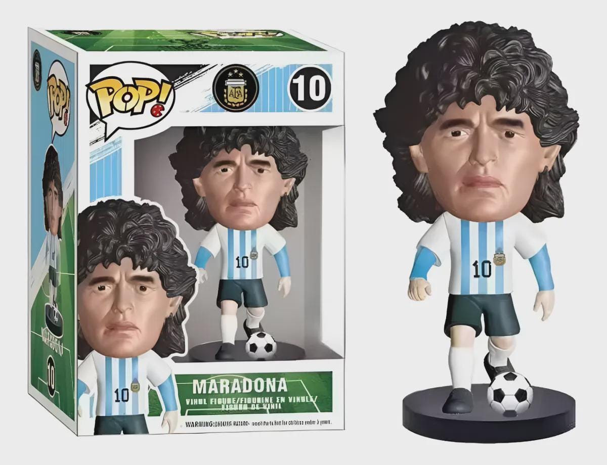 Diego Maradona Custom Figure | Vinyl Collectible | Funko Pop Style
