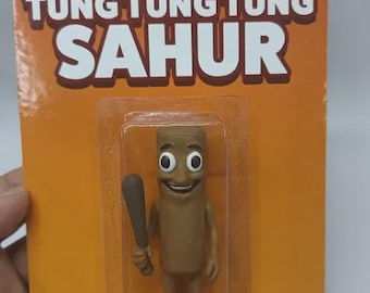 Custom Meme Figure ~ Tung Tung Tung Sahur Viral Toy | Funny Fan Art Collectible