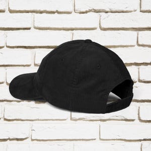 Embroidered Croissant Corduroy Cap, Bread Lover Gift afbeelding 8