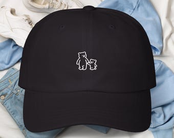 Daddy Baby Bear Embroidered Dad Hat | Minimalist Papa Bear Cap