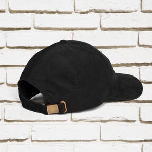 Embroidered Croissant Corduroy Cap, Bread Lover Gift afbeelding 6