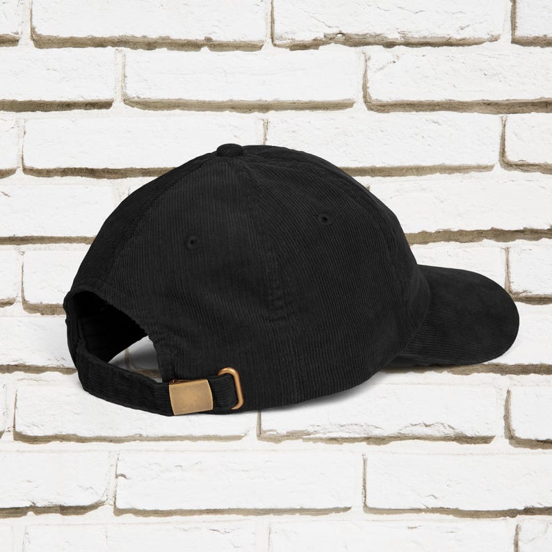 Embroidered Croissant Corduroy Cap, Bread Lover Gift afbeelding 6