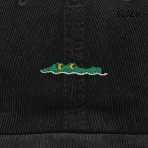 Embroidered Axolotl Corduroy Cap: Retro Animal Hat