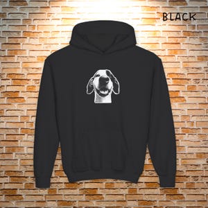 Happy Dog Face Kids Hoodie: Graphic Children&#39;s Sweatshirt