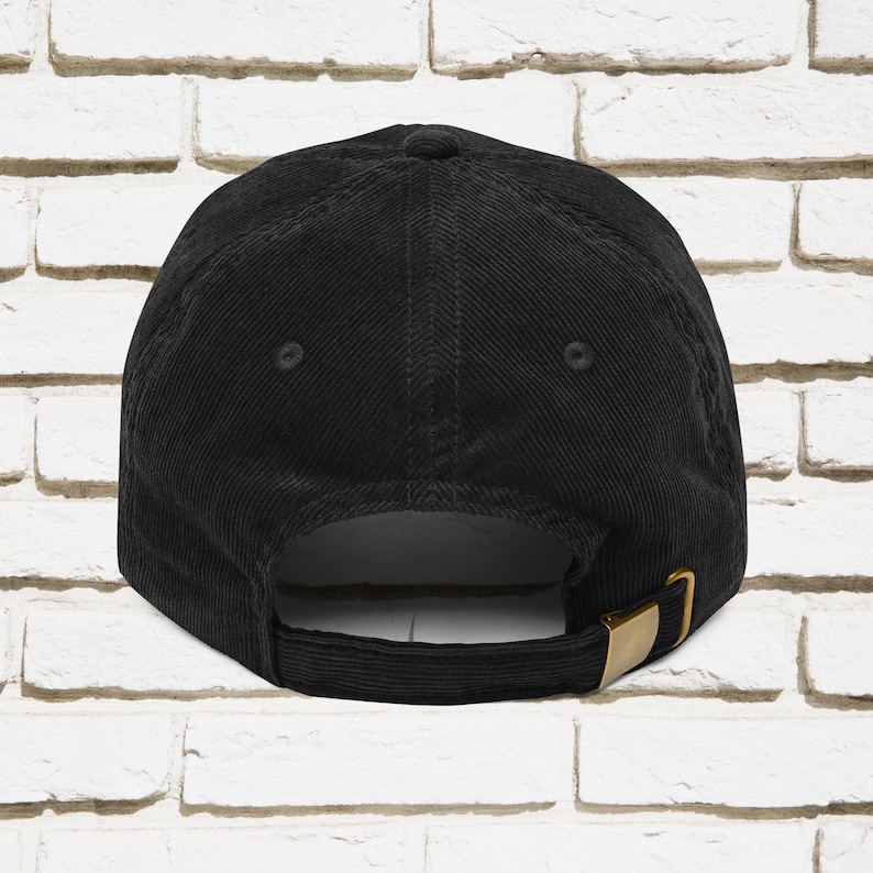 Embroidered Croissant Corduroy Cap, Bread Lover Gift afbeelding 7