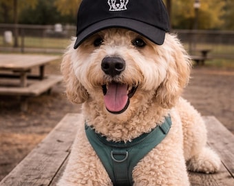 Goldendoodle Outline Embroidered Dad Hat, Minimalist Dog Lover Cap