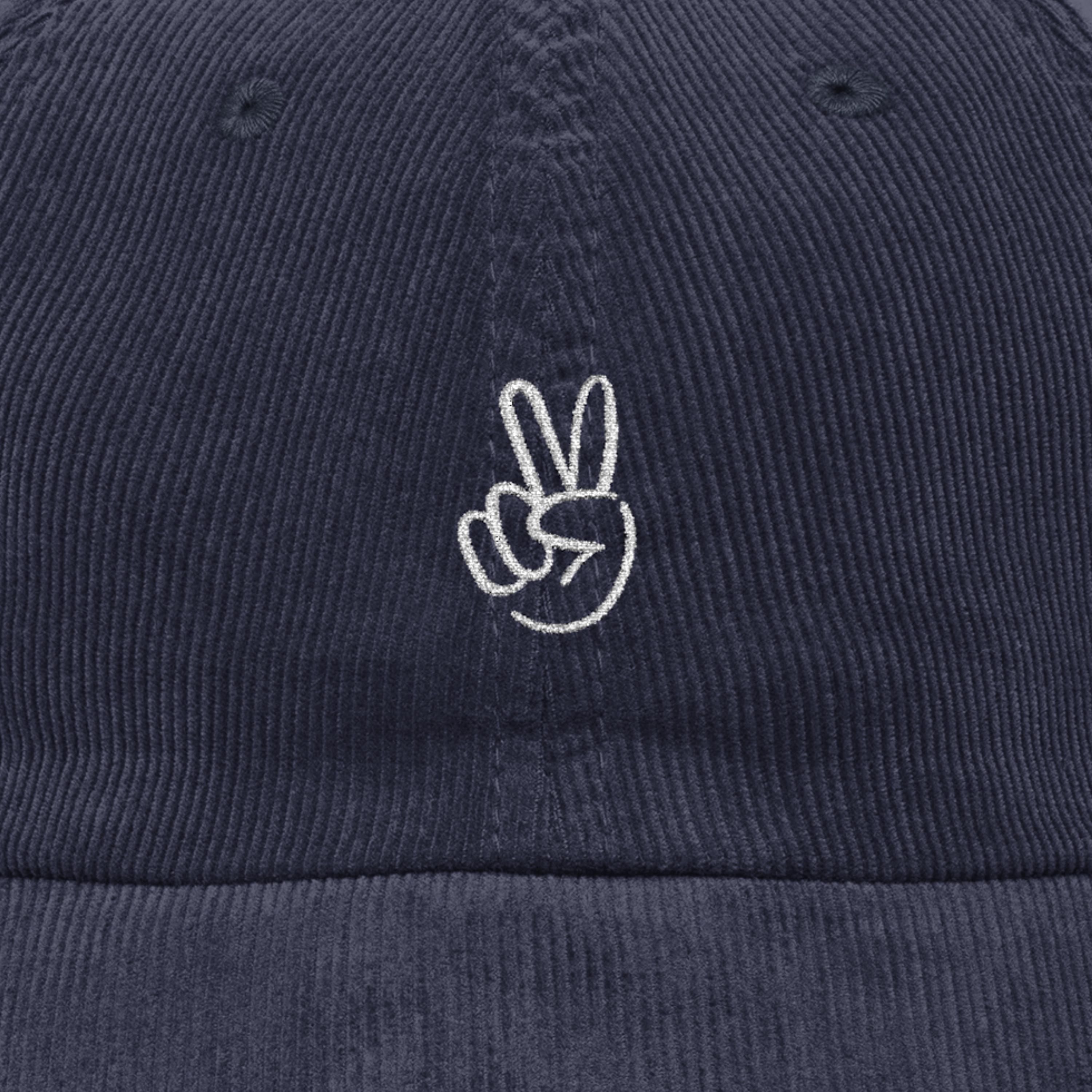Peace Sign Caps Embroidered Peace Sign Outline Corduroy Cap: Retro 70s Style - Etsy