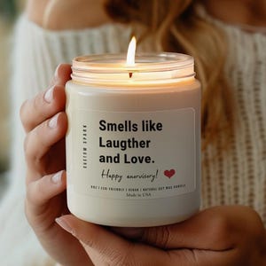 Funny Anniversary Candle Gift: Natural Soy Wax, Cinnamon Vanilla Scent