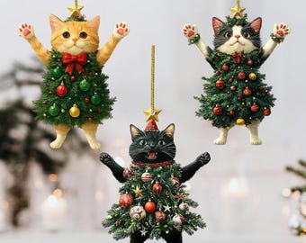 Funny Cat Ornament, Cat Christmas Ornament, Meowy Christmas, Custom Cat Breed Ornament, Cat Lover Gift, Cat Ornament 2025 Christmas