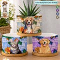Custom Mosaic Stained Glass Photo Ceramic Plant Pot, Personalized Portrait Dog Cat, Plant Lovers, Gift For Dog Lover, Cat Memorial Gift product logo